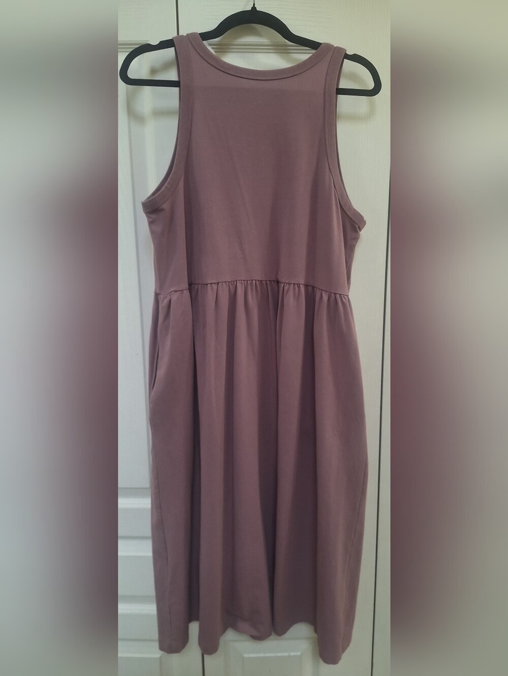 XL Buffalo David Bitton Dusty Mauve Sleeveless Gathered Waist Dress - Picture 3 of 4